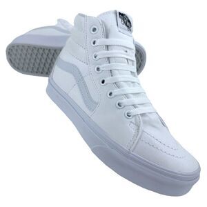 VANS White Canvas High Top Laceup Sneakers 8(W) 6.5(M) NWOT